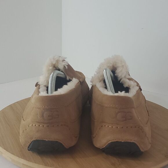 UGG Ascot Slipper Chestnut Suede Wool Comfort Loafer Men's US 12 New - Picture 5 of 12
